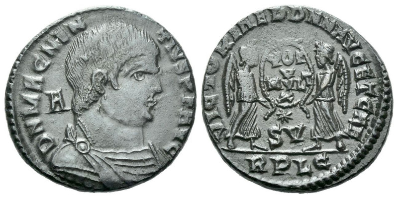 Magnentius, 350-353 AE3 Treveri circa 350-353, Æ 21.00 mm., 4.77 g.
Bare-headed...