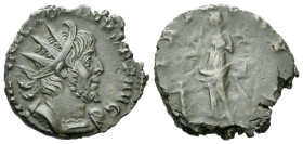 Victorinus, 268-270 Antoninianus circa 269-270, billon 17.00 mm., 3.41 g.
Radiate and cuirassed bust r. Rev. Pietas, veiled, standing l. sacrificing ...