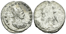 Aurelian, 270-275 Antoninianus Serdica circa 292, billon 23.00 mm., 3.59 g.
Radiate and cuirassed bust . Rev, Emperor standing r., holding sceptre an...