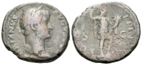 Hadrian, 117-138 As Rome circa 132-134, Æ 24.00 mm., 11.57 g.
Laureate head r. Rev. COS III PP Roma standing l., foot on helmet, holding spear and co...