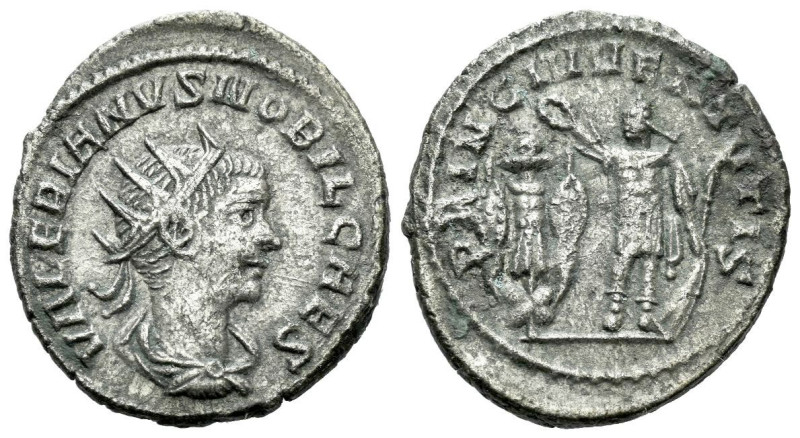 Valerian II Caesar, 253-255 Antoninianus Samosata circa 255-256, billon 22.00 mm...