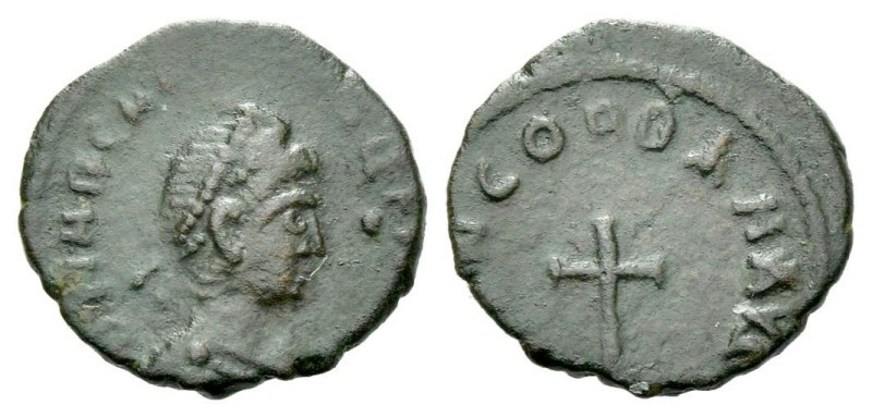 Arcadius, 383-408 AE4 Uncertain circa 404-406, Æ 11.00 mm., 0.52 g.
Pearl-diade...