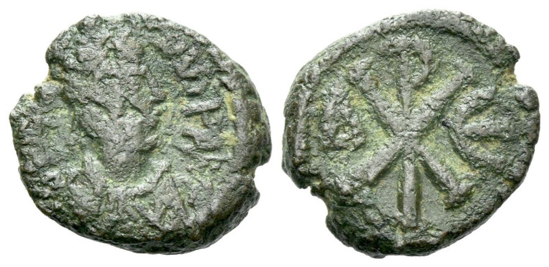 Justin I, 518-527 Pentanummum Constantinople 612-613, Æ 13.00 mm., 2.51 g.
Pear...