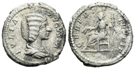 Julia Domna, wife of Septimius Severus Denarius Rome circa 196-211, AR 18.00 mm., 3.03 g.
Draped bust r. Rev. Ceres seated l., holding grain ears and...