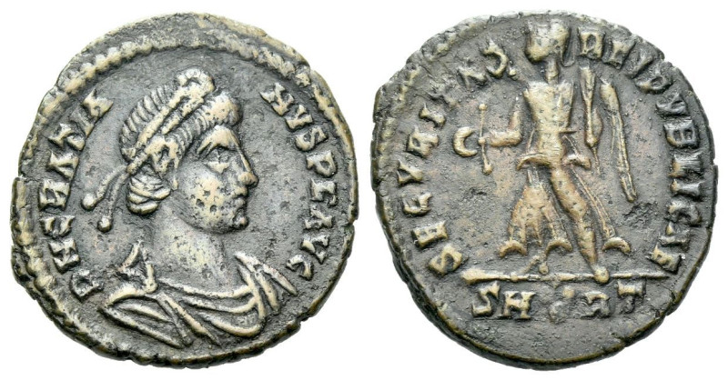 Gratian, 367-383 AE3 Rome circa 367-375, Æ 17.00 mm., 2.61 g.
Pearl-diademed, d...