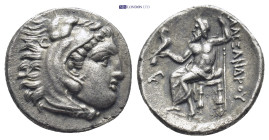 Kings of Macedon. Uncertain mint. Alexander III "the Great" 336-323 BC. Drachm AR (18mm., 3.98 g). Head of Herakles right, wearing lion skin / AΛEΞANΔ...