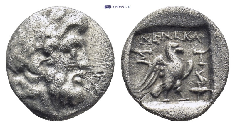 Caria, Stratonicaea. AR Hemidrachm, (1.31 g 12mm). Circa 125-85 BC. Uncertain ma...