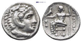 KINGS OF MACEDON. Alexander III ‘the Great’, 336-323 BC. Drachm (Silver, 15mm, 4.11 g), Miletos, struck under Philoxenos, circa 325-323. Head of Herak...
