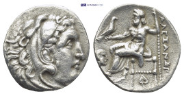 KINGS of MACEDON Antigonos I Monophthalmos, as Strategos of Asia, Ar Drachm. (16mm, 3.7 g) Abydos, 310-301 BC. In the name and types of Alexander III....