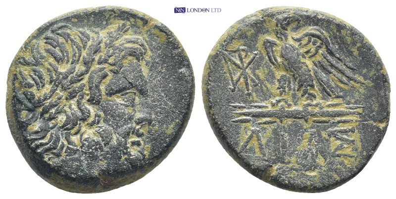 BITHYNIA. Dia.Circa 85-65 BC.AE Bronze. (21mm, 8.9 g) Laureate head of Zeus righ...