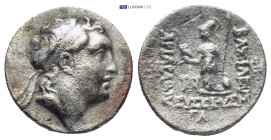 Cappadocian Kingdom. Ariarathes V. 163-130 B.C. AR drachm (18mm, 3.8 g). struck regnal year 33 = 131/30 B.C. Youthful, laureate head of Ariarathes V r...