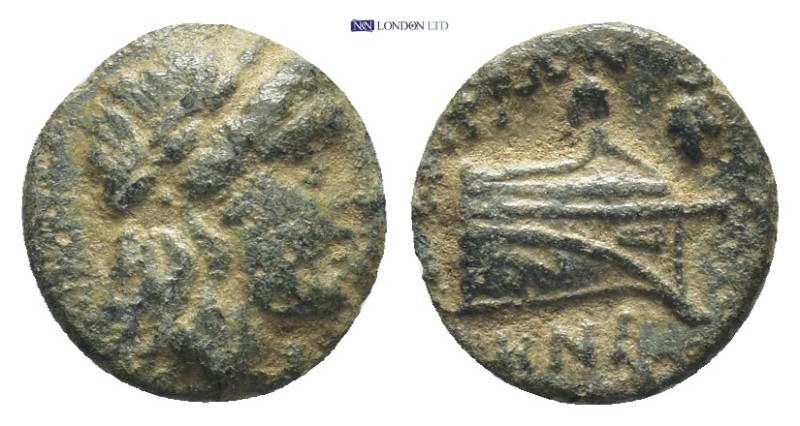 Caria, Knidos, c. 250-210 BC. Æ (10mm, 0.8 g). Laureate head of Apollo r. R/ Pro...