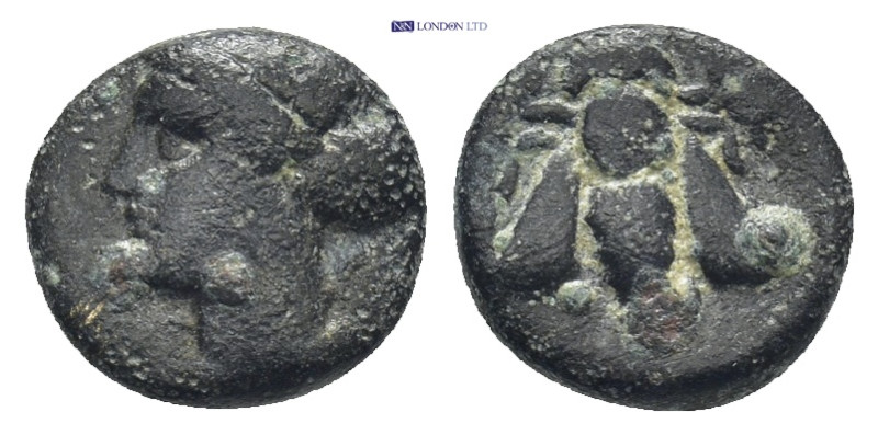 IONIA.Ephesos.(Circa 375-325 BC).Ae. (10mm, 1.28 g) Obv : Female head left, wear...
