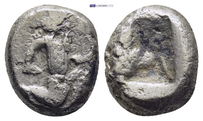 Kings of Persia. Darios II or Arteaxerxes III AR Siglos. (15mm, 5.57 g) Sardis c...