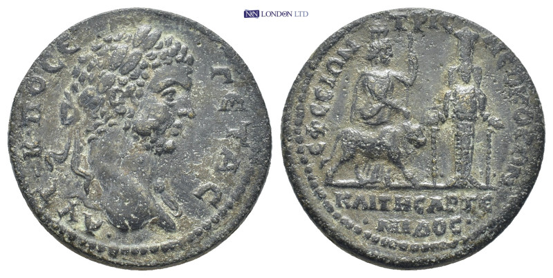 IONIA. Ephesus. Geta, A.D. 209-212. Æ (30mm, 17.48 g). Laureate head of Geta rig...