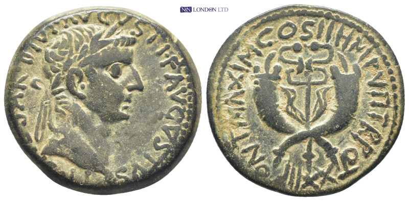 Tiberius. AD 14-37. Æ Dupondius (30mm, 14.0 g). Commagene mint. Struck AD 19-20....