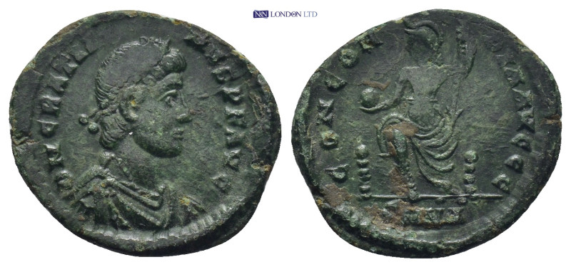 Gratian. A.D. 367-383. AE centenionalis. Nicomedia (2.0 Gr. 17mm.) Diademed, dra...