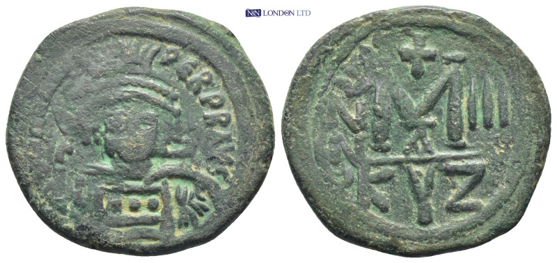 Heraclius (610-641 AD). Kyzikos. Dated year 3 (612-13 AD) AE Follis (30mm, 10.8 ...