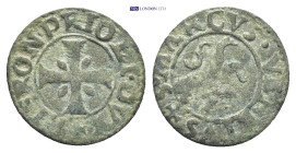 Girolamo Priuli AD 1559-1567. Venice Carzia per Cipro BI (13mm., 0,54 g). + • HIERON • PRIOLI • DVX •, cross pattée / + S • MARCVS • VENETVS, Lion....