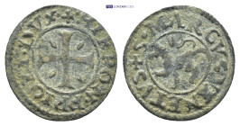 Girolamo Priuli AD 1559-1567. Venice Carzia per Cipro BI (14mm., 0,48 g). + • HIERON • PRIOLI • DVX •, cross pattée / + S • MARCVS • VENETVS, Lion....