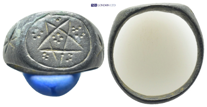 Bronze ring incised with a pentagram. (18mm, 5.4 g)