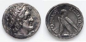 PTOLEMAIC EGYPT. Ptolemy VI Philometor (180-145 BC) or Ptolemy V Epiphanes (204-145 BC). AR stater or tetradrachm (27mm, 13.29 gm, 11h). Choice VF, re...