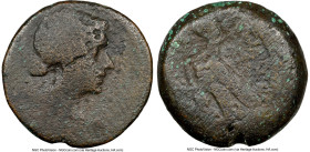 PTOLEMAIC EGYPT. Cleopatra VII (51-30 BC). AE 40 drachmae (20mm, 8.77 gm, 12h). NGC VG 4/5 - 3/5. Alexandria, ca. 50-40 BC. Diademed, draped bust of C...