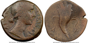 EGYPT. Alexandria. Julia Augusta (Livia), wife of Augustus. AE diobol (25mm, 14.61 gm, 12h). NGC Choice Fine 4/5 - 4/5. ΛΙΟΥΙΑ-CΕΒΑCΤΟΥ, draped bust o...