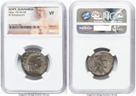 EGYPT. Alexandria. Nero (AD 54-68). BI tetradrachm (25mm, 12h). NGC VF. Dated Regnal Year 12 (AD 65/6). ΝΕΡΩ ΚΛΑΥ ΚΑΙΣ ΣΕΒ ΓΕΡ, radiate bust of Nero r...