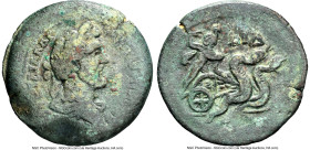 EGYPT. Alexandria. Antoninus Pius (AD 138-161). AE drachm (35mm, 25.87 gm, 12h). NGC Choice Fine 4/5 - 4/5. Dated Regnal Year 14 (AD 150/1). ΑΥΤ Κ Τ Α...