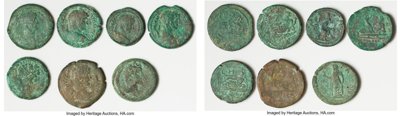 ANCIENT LOTS. Roman Provincial. Egypt. Alexandria. Lot of seven (7) AE issues. G...
