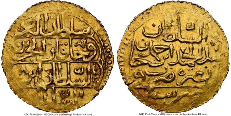 Ottoman Empire. Abdul Hamid I gold Zeri Mahbub AH 1187 Year 8 (AD 1774/1775) AU5...