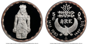 Arab Republic silver Proof "Ramses II" 5 Pounds AH 1414 (1993) PR69 Deep Cameo PCGS, KM745. HID09801242017 © 2024 Heritage Auctions | All Rights Reser...