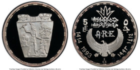 Arab Republic silver Proof "Narmer Palette" 5 Pounds AH 1414 (1993) PR69 Deep Cameo PCGS, KM742. HID09801242017 © 2024 Heritage Auctions | All Rights ...
