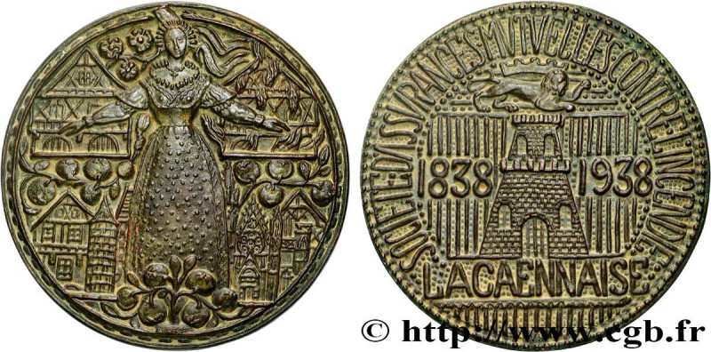 III REPUBLIC
Type : Médaille, Centenaire de La Caennaise 
Date : 1938 
Metal : b...