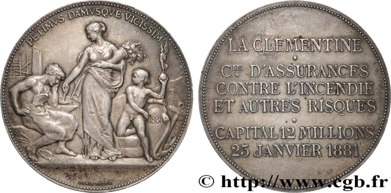 INSURANCES
Type : Médaille, La Clémentine 
Date : 1881 
Metal : silver 
Diameter...