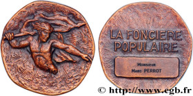 INSURANCES
Type : Médaille, La Foncière populaire 
Date : n.d. 
Metal : bronze 
Diameter : 76  mm
Weight : 214,56  g.
Edge : lisse 
Puncheon : sans po...