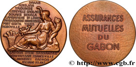INSURANCES
Type : Médaille, Assurances mutuelles du Gabon 
Date : n.d. 
Metal : bronze 
Diameter : 35  mm
Weight : 20,13  g.
Edge : lisse 
Puncheon : ...