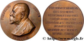 INSURANCES
Type : Médaille, François Astier 
Date : 1932 
Metal : bronze 
Diameter : 58,5  mm
Engraver : MAGROU Jean (1869-1945) 
Weight : 85,36  g.
E...