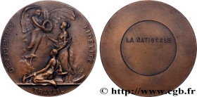 INSURANCES
Type : Médaille, La Nationale 
Date : n.d. 
Metal : bronze 
Diameter : 56,5  mm
Weight : 81,06  g.
Edge : lisse + triangle BRONZE 
Puncheon...