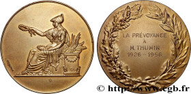 IV REPUBLIC
Type : Médaille, La Prévoyance 
Date : 1956 
Metal : gold plated silver 
Diameter : 50,5  mm
Engraver : BRENET Nicolas-Guy-Antoine (1773-1...