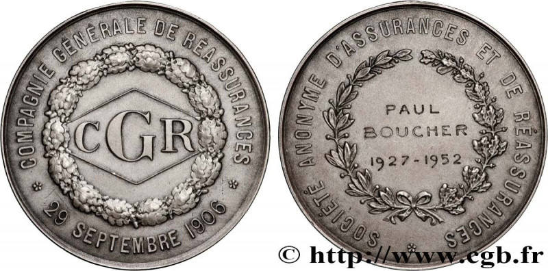 INSURANCES
Type : Médaille, Compagnie Générale de Réassurance 
Date : 1952 
Meta...