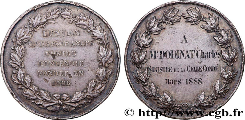 INSURANCES
Type : Médaille, L’Union 
Date : 1888 
Metal : silver 
Diameter : 45,...