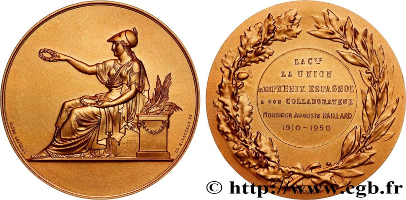 INSURANCES
Type : Médaille, La Union et le Phénix espagnol 
Date : 1950 
Metal :...