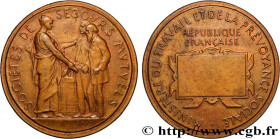 INSURANCES
Type : Médaille, Société de secours mutuels 
Date : n.d. 
Metal : bronze 
Diameter : 103  mm
Engraver : ROTY Oscar (1846-1911) 
Weight : 12...