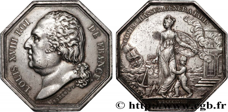 INSURANCES
Type : Les Assurances générales 
Date : 1818 
Metal : silver 
Diamete...