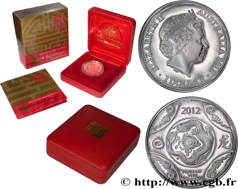 AUSTRALIA
Type : 1 Dollar Proof année du Dragon 
Date : 2012 
Mint name / Town :...