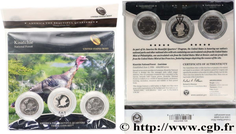 UNITED STATES OF AMERICA
Type : AMERICAN THE BEAUTIFUL - KISATCHIE - QUARTERS SE...