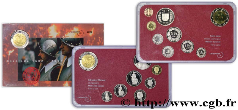 SWITZERLAND
Type : Série FDC 9 Monnaies 
Date : 2002 
Quantity minted : 17920 
C...