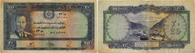Country : AFGHANISTAN 
Face Value : 20 Afghanis 
Date : (1939) 
Period/Province/Bank : Da Afghanistan Bank 
Catalogue reference : P.24a 
Alphabet - si...